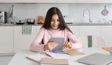 Young girl studying