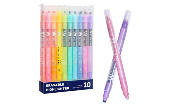 Erasable highlighters