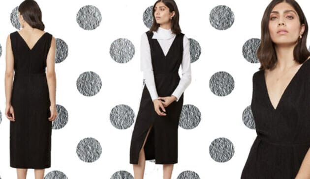 Finery Aylmer Crinkle Dress