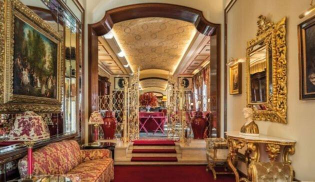 Inside Hassler Hotel with its luxurious decor