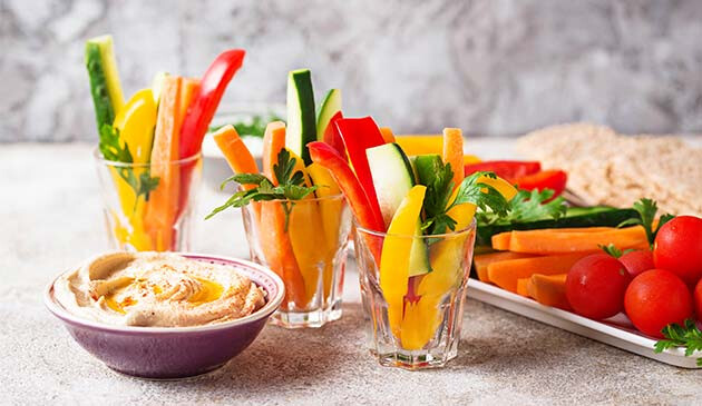 Healthy dips and snacks