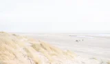 a sand dune on a hazy day