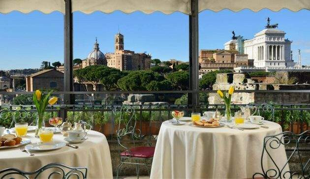 A view over Rome from Hotel Forum
