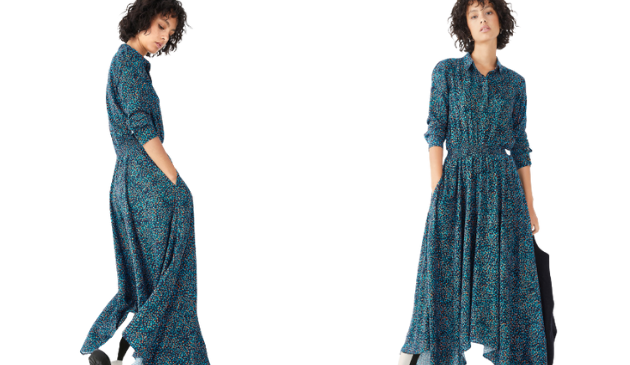 teal midi shirt kensington dress