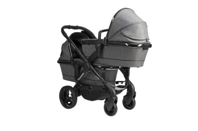 Side on view of twins setting