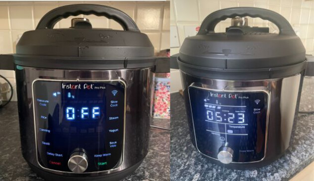 Instant Pot Pro Plus Multi-Cooker in use