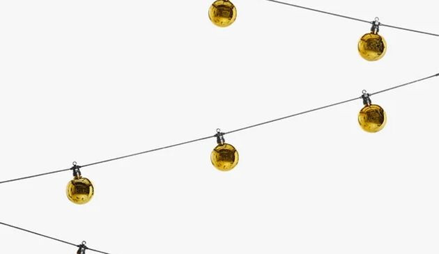 John Lewis NOMA 10 LED Crackle Ball Lights, Gold