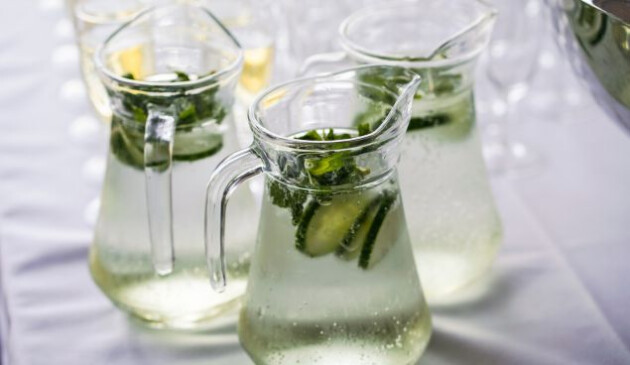 Jugs of water