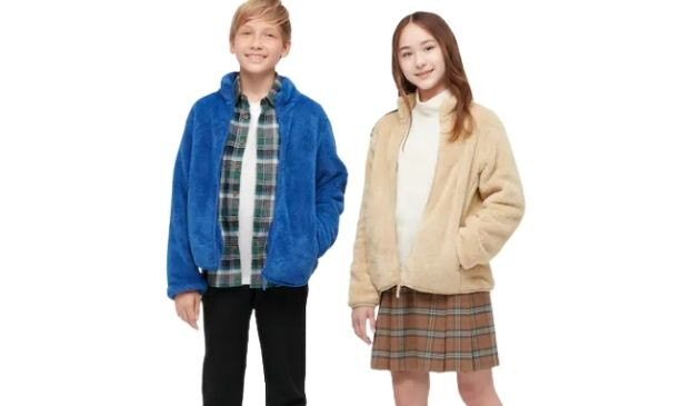 kids in fluffy fleece jacket