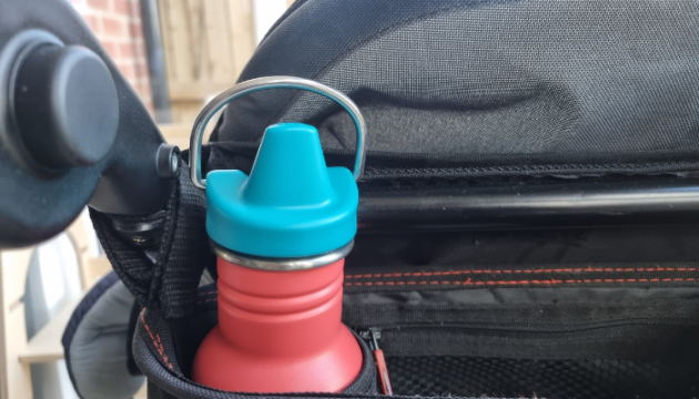 Klean Kanteen sippy cup in buggy organiser