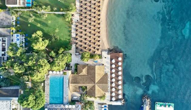 Aerial view of Kontokali Bay Resort.