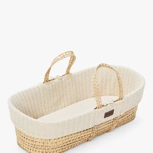 The Little Green Sheep Natural Knitted Moses Basket