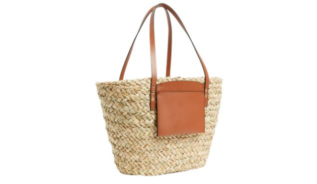 M&S Straw Striped Tote Bag