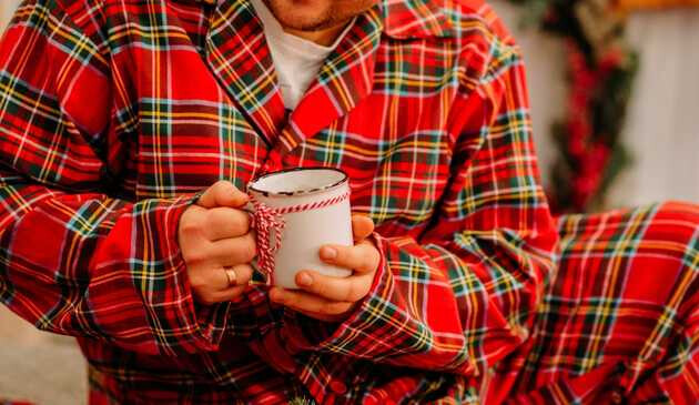 man in PJs