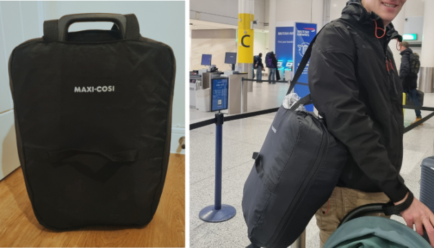 Maxi-Cosi Nomad Plus in carry bag at airport