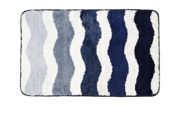 Microfiber Soft Tufted Waves Design Bath Mat