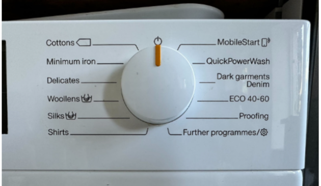 Miele W1 WSG363 washing machine programme dial