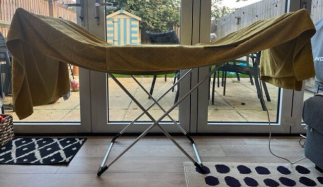 Towels drying on the Minky 12m heated airer