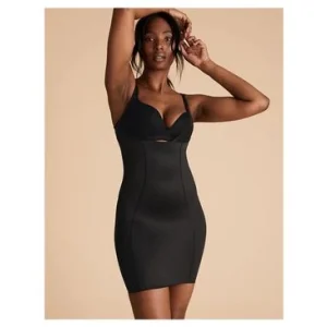 M&S Firm Control Sheer Stripe Wear Your Own Bra Shaping Slip