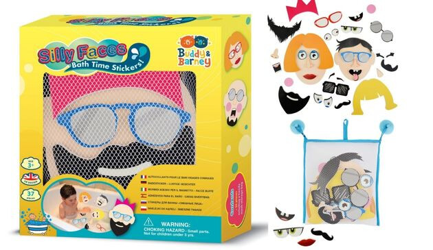 Buddy & Barney Silly Faces Bath Stickers