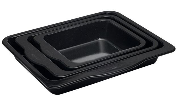 Pro Cook Heavy Gauge Enamel Roasting Tin Set