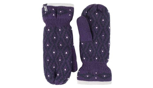 Heat Holders Ladies Thick Fleece Lined Mittens