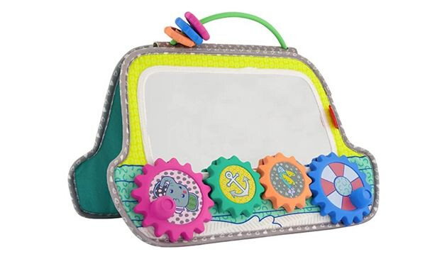 Infantino Busy Board Mirror & Sensory Discovery Toy Boat