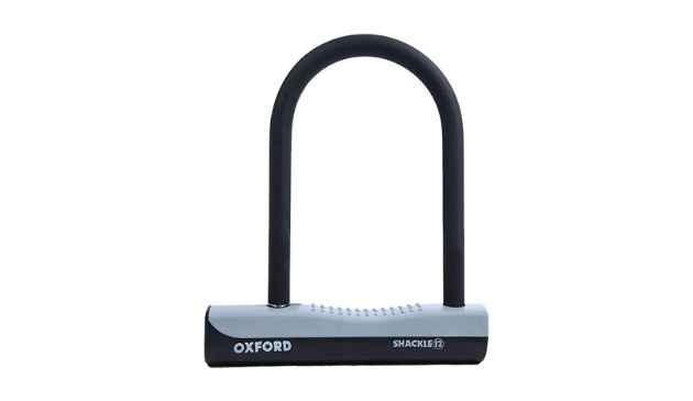 a grey and black Oxford bike lock