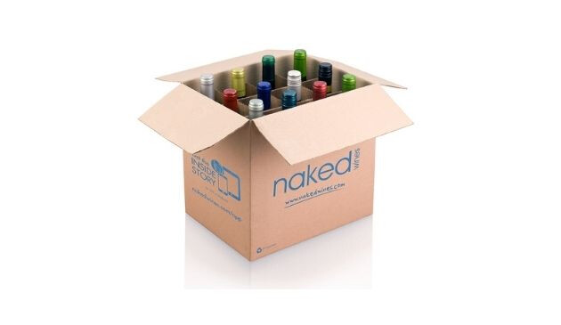 Naked Wines box filled with wine