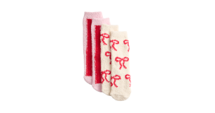 M&S 2pk Cosy Bow Socks