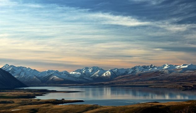 Snow-capped mountains in New Zealand
