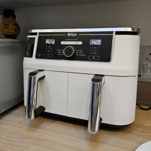 Ninja Foodi Max Dual Air Fryer AF400UK on a kitchen counter