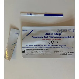 One step pregnancy test before use shot