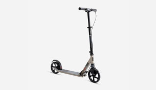 OXELO Kids' big-wheeled front suspension folding scooter