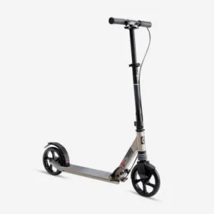 OXELO Kids' big-wheeled front suspension folding scooter