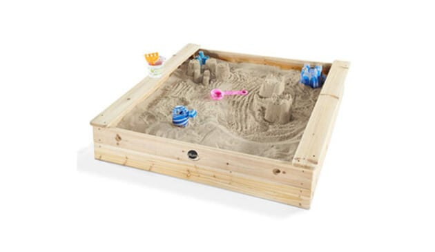 Plum square wooden sandpit