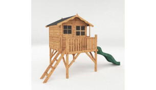 Poppy Tower Wooden Playhouse with Slide