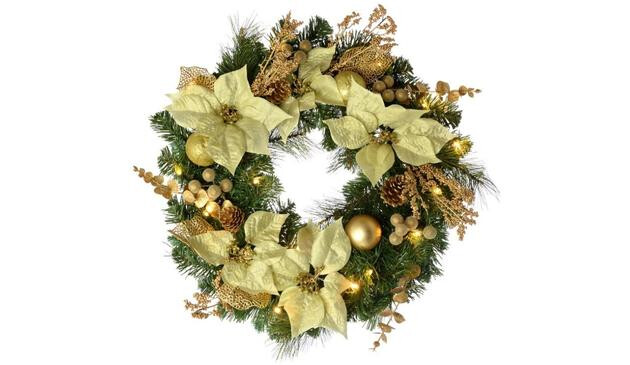 Pre lit Christmas wreath