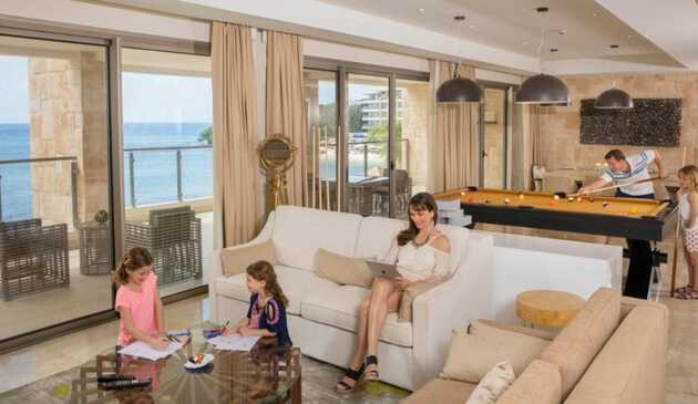 Family inside the Royalton hotel