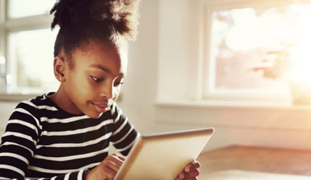 Child on iPad