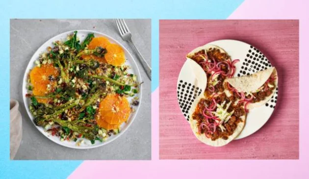 Selection of recipe box meals