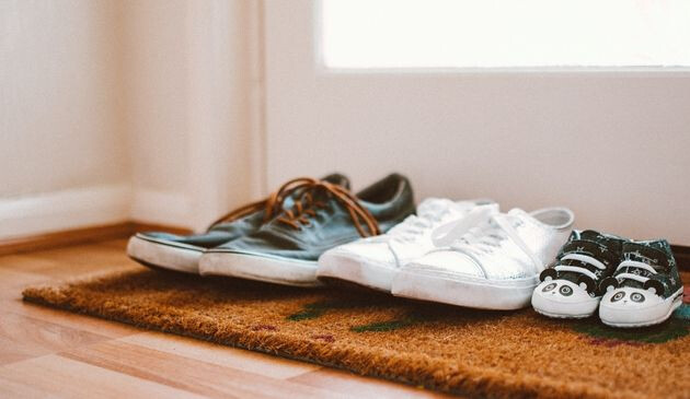 Shoes on doormat