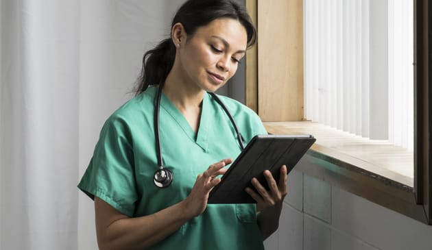 Nurse making notes