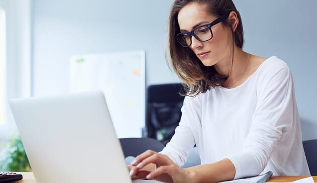 Woman working at desk