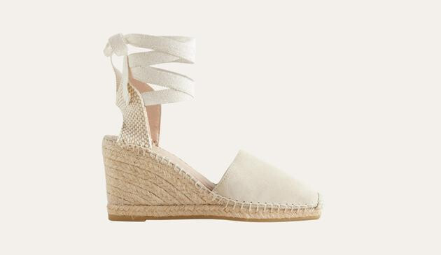 Square Toe Espadrille Wedges