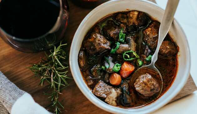Stew in bowl