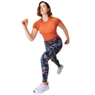 Power Gym Leggings Blue Speed Geo Print
