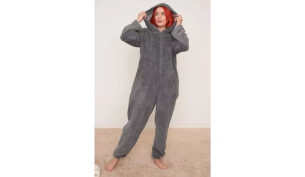 Teddy Fleece Onesie Long Jumpsuit