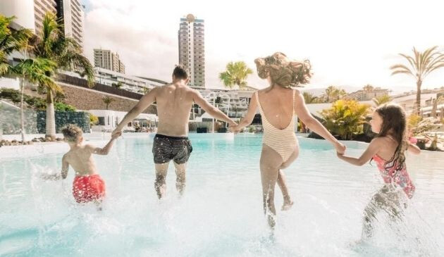 Family on holiday in Tenerife