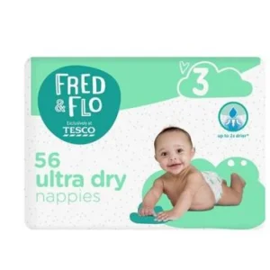 Tesco Fred & Flo nappies pack